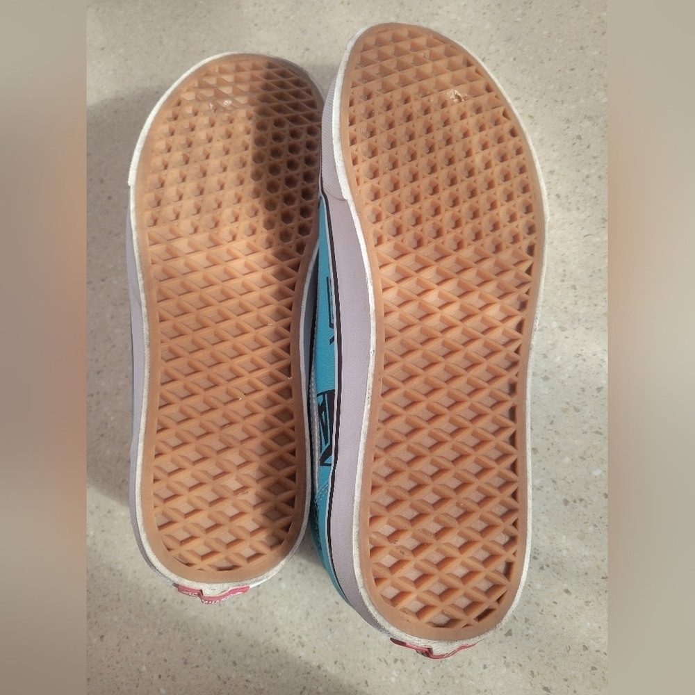 Vans Ward Low Top Turquoise Sneakers- Size 10.5 - Picture 4 of 4